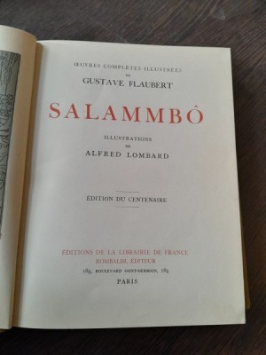 SALAMMBO-GUSTAVE FLAUBERT foto