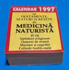 Medicina naturista CALENDAR Retete culinare - gastronomie, alte informatii utile