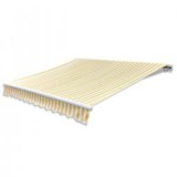 Cumpara ieftin Copertina pliabila motorizata, galben/alb, 600 cm
