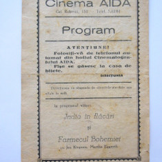 M3 C18 - Program cinematograf - Cinema Aida - anii 1930