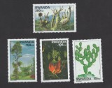 RWANDA 1995 FLORA PLANTE CACTUSI ARBORI