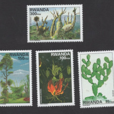RWANDA 1995 FLORA PLANTE CACTUSI ARBORI