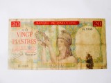 Rară! Indochina(Vietnam,Laos,Cambodgia) 20 Piastres 1949 uzată,bancnota din imagini la cel mai mic preț
