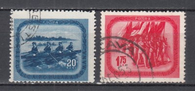 ROMANIA 1952 LP 332 CULTURA FIZICA SI SPORT SERIE STAMPILATA foto