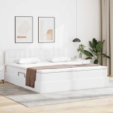 Cumpara ieftin Pat cu storage Alb pur 180 x 200 cm Piele artificiala