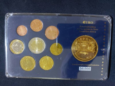 Euro set - Grecia 2002-2006 + medalie comemorativă , UNC foto