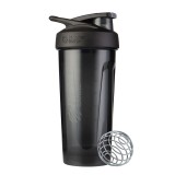 Blender Bottle Shaker Strada Tritan Negru, 800 Ml