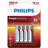 Baterii POWER ALKALINE AAA 4-BLISTER, Philips
