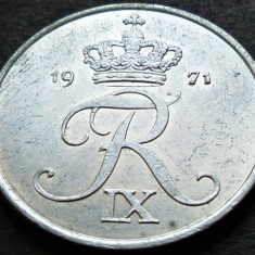 Moneda 2 ORE - DANEMARCA, anul 1971 * cod 3844