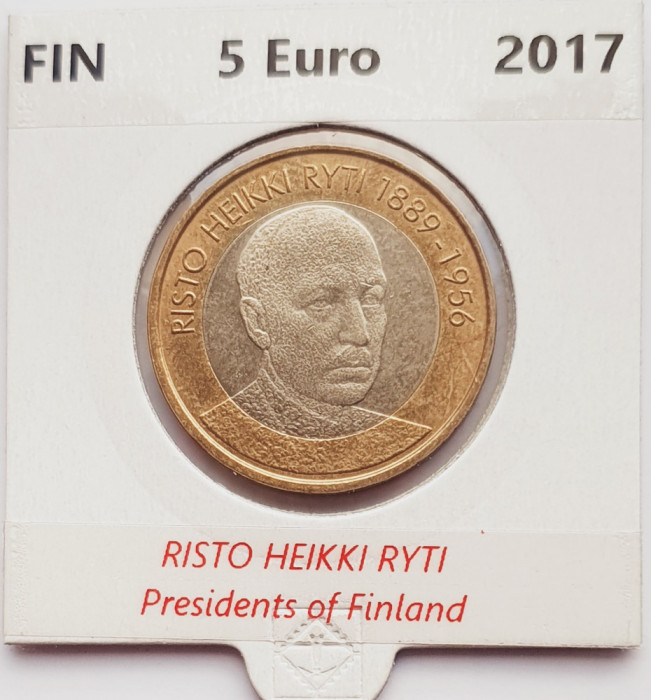 2273 Finlanda 5 euro 2017 President Risto Heikki Ryti km 257