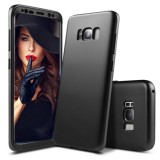 Husa telefon Samsung S8 ofera protectie Completa 360 Ultrasubtire Black Matte