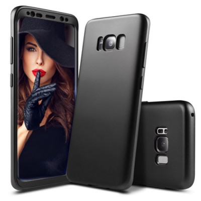 Husa telefon Samsung S8 ofera protectie Completa 360 Ultrasubtire Black Matte foto