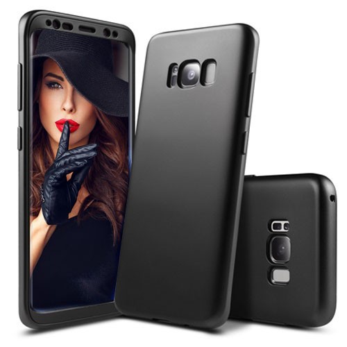 Husa telefon Samsung S8 ofera protectie Completa 360 Ultrasubtire Black Matte