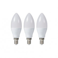 Set 3 becuri LED V-tac, E14, 5.5W (40W), 470 lm, A+, lumina calda