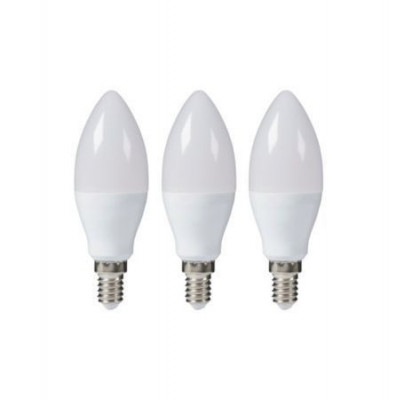 Set 3 becuri LED V-tac, E14, 5.5W (40W), 470 lm, A+, lumina calda foto
