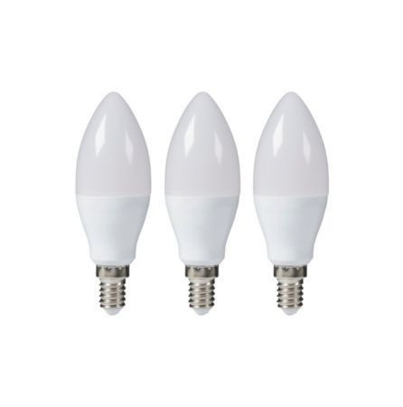 Set 3 becuri LED V-tac, E14, 5.5W (40W), 470 lm, A+, lumina calda