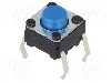 Microintrerupator, 6x6mm, OFF-(ON), SPST-NO, OMRON OCB - B3F-1026