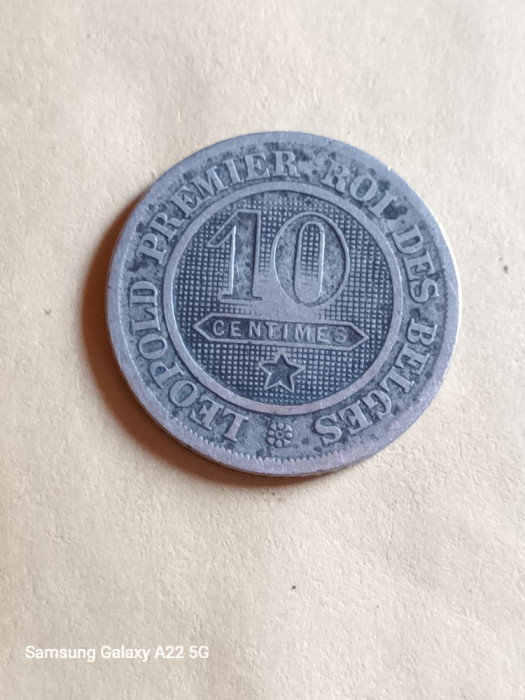 10 centimes 1861 belgia cupru nichel