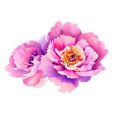 Cumpara ieftin Sticker decorativ, Floare, Roz, 70 cm, 10078ST, Oem
