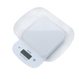 Cantar Bucatarie Digital 7Kg/1g cu Bol, Display LCD Iluminat, Functie Tara, Inox, Masurare precisa gr/Lb/OZ/TL, Baterii AAA
