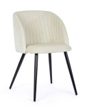 Cumpara ieftin Set 2 scaune catifea alba Queen 53x57x81.5 cm