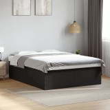 Cumpara ieftin Cadru de pat, negru, 160x200 cm, lemn prelucrat