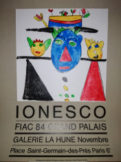 Eugene Ionesco - Afis-Litografie Fiac 1984 la Grand Palais foto