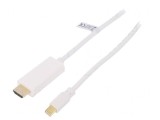 Cablu DisplayPort 1.2 la HDMI 2m Alb