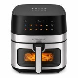 Friteuza cu aer cald Esperanza, 10 programe presetate, fereastra vizualizare, capacitate 8 L, 1600 W, 80-200&deg;C, Negru