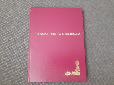 Teorema directa si reciproca- I. S. Gradstein LEGATA DE LUX foto