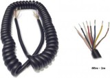 Cablu Electric Spiralat 8 Fire, Extensibil 2m, PS8/7x0.75+1.0/2m, Auto
