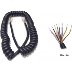 Cablu electric spiralat 8 fire,extensibil pana la 2m, PS8/7x0.75+1.0/2m