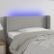 Gossi tablie de pat cu led, gri deschis, 83x16x78/88 cm, textil