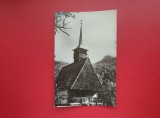 CARTE POSTALA - RPR - MUNTII APUSENI - BISERICA DE LEMN DE LA BULZESTI
