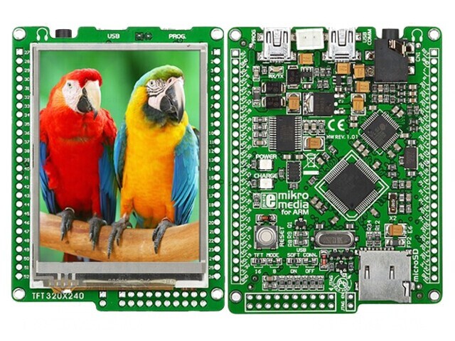 Afişaj TFT cu Interfaţă JTAG și UART pentru ARM