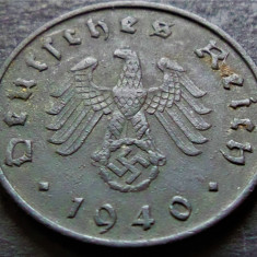 Moneda istorica 10 REICHSPFENNIG - GERMANIA NAZISTA, anul 1940 A *cod 1076