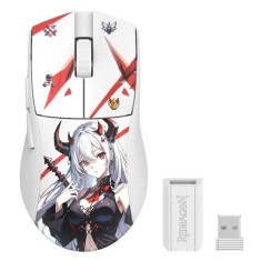 Mouse gaming wireless bluetooth si cu fir Redragon K1ng Pro 1K alb Anime