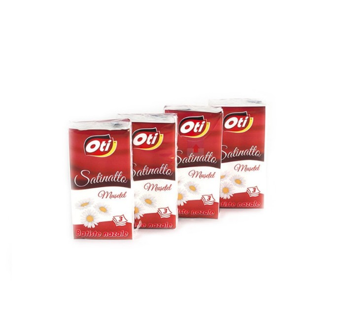 Batiste nazale Oti Satinatto, 3 straturi, 10 pach. set, parfumate