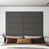 vidaXL Tăblie de Pat pentru Perete 12 pcs Gri &icirc;nchis 90 x 30 cm 4008368