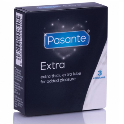 PASANTE - EXTRA CONDOM EXTRA THICK 3 UNITS foto