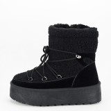 Ghete negre imblanite LT33-18 115, 39, 41, Negru
