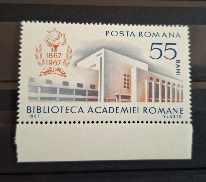 Romania MNH 1967 - Centenarul Bibliotecii Academiei Romane - LP 656