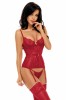 Corset Sexy Damă FashionBrand Ravenna Cherry, Lenjerie Erotică, Poliester/Elastan