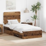 Cumpara ieftin Cadru de pat cu sertar Lemn vechi 90 x 190 cm Lemn prelucrat