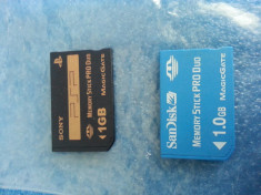 Card memory stick pro duo 1gb Sony Sandisk pt PSP sau Foto foto