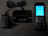 Telefon mobil Adoc K1 3G pentru virstnici, Neblocat, Negru, Import