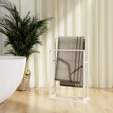 VidaXL Suport de prosoape autonom, alb, 48x24x78,5 cm, fier