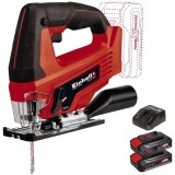 Einhell TC-JS 18 Li PXC + Twinpack CB + 4514095 - Fierastrau pendular + Set 2 acumulatori si incarcator Li-Ion 18 V 2.5 Ah