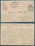 Switzerland 1893 Old postcard postal stationery Nyon to Belgium D.341