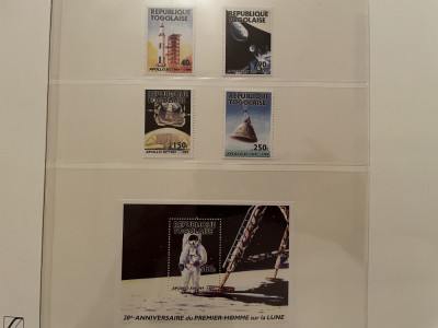 togo timbre spatiu cosmos apollo aselenizare nestampilate MNH foto